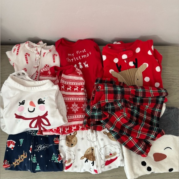0-3 month Baby Girl Christmas Bundle - Picture 1 of 14